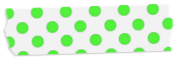 水玉・ドット柄のテープアイコン4 黄緑×白地