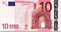 外貨紙幣の写真1 10ユーロ