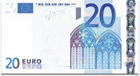 外貨紙幣の写真2 20ユーロ