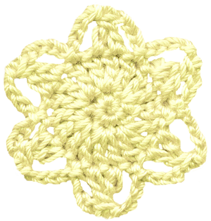 花の編み物アイコン素材4