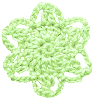 花の編み物アイコン素材5