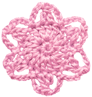 花の編み物アイコン素材7