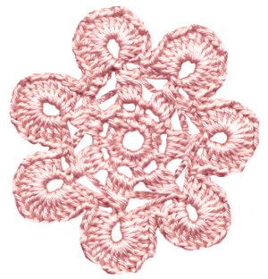 花の編み物アイコン素材15