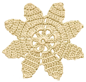 花の編み物アイコン素材34