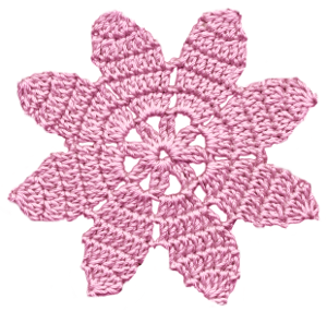 花の編み物アイコン素材31