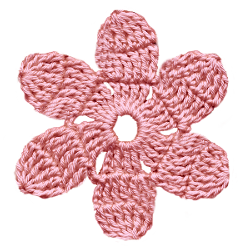 花の編み物アイコン素材37