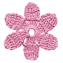 花の編み物アイコン素材44