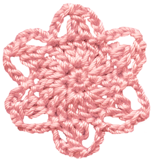 花の編み物アイコン素材1