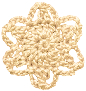 花の編み物アイコン素材3