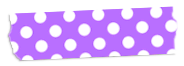 水玉・ドット柄のテープアイコン18 紫×白水玉