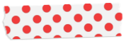 水玉・ドット柄のテープアイコン1 赤×白地