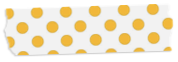水玉・ドット柄のテープアイコン3 黄色×白地