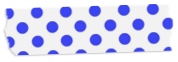 水玉・ドット柄のテープアイコン7 青×白地