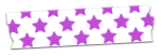 星柄のテープアイコン1 白地×紫