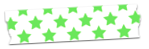 星柄のテープアイコン6 白地×緑