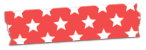 星柄のテープアイコン39 赤×白星