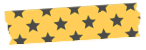 星柄のテープアイコン52 黄色×黒星