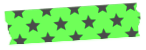 星柄のテープアイコン53 黄緑×黒星